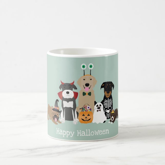 Happy Halloween Spooky Pet Costumes Coffee Mug (Center)