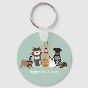 Happy Halloween Spooky Pet Costumes Key Ring