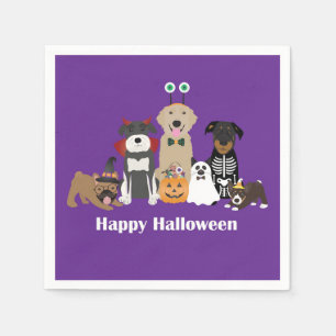 Happy Halloween Spooky Pet Costumes Napkin