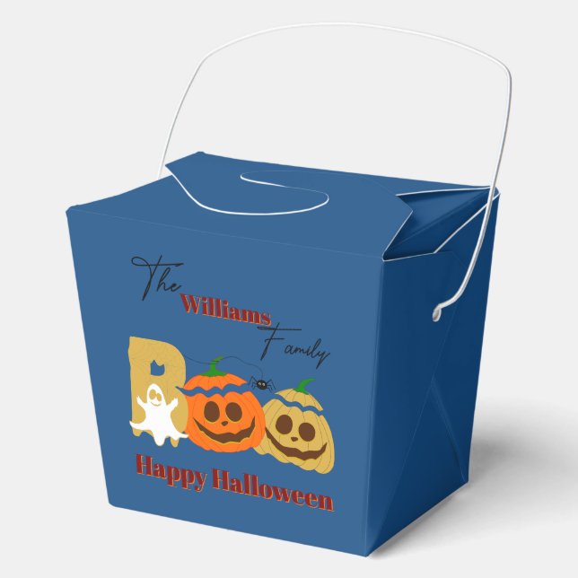 Happy Halloween Spooky Pumpkin Favour Box (Front)