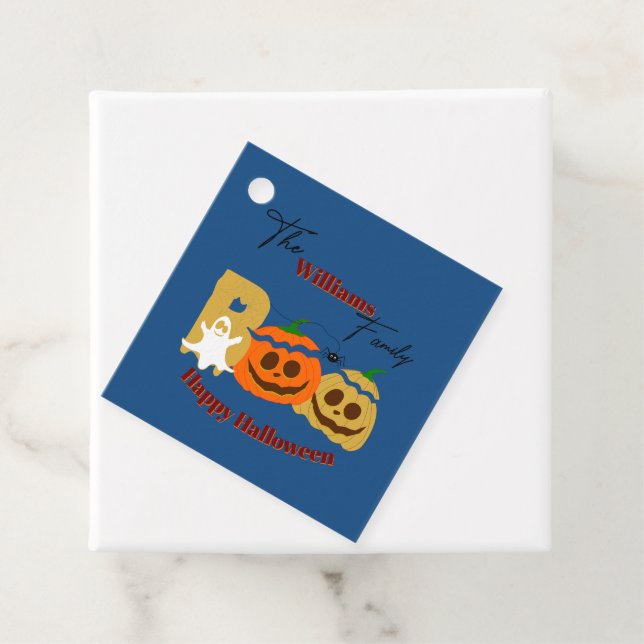 Happy Halloween Spooky Pumpkin Favour Tags (In Situ)
