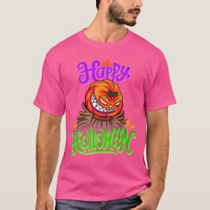 Happy Halloween Spooky Pumpkin Jack O Lantern T-Shirt
