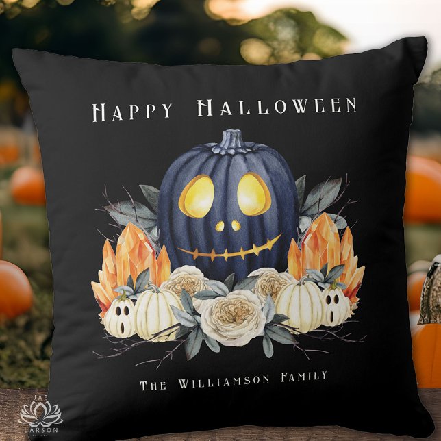 Happy Halloween Spooky Samhain Pumpkins Crystals   Cushion (Creator Uploaded)