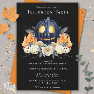 Happy Halloween Spooky Samhain Pumpkins Crystals   Invitation