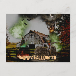 *~* Happy HALLOWEEN Spooky Scarey Postcard