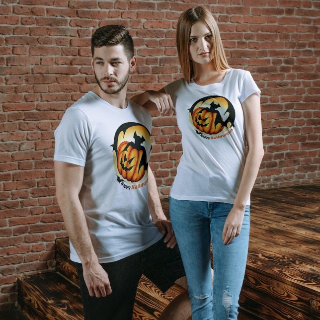 Happy Halloween Spooky Scary Pumpkin Bat T-Shirt (Creator Uploaded)