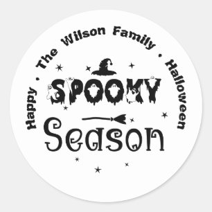 Happy Halloween Spooky Season Classic Round Sticker
