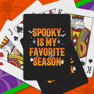 Happy Halloween Spooky Season Funny Halloween Playing Cards