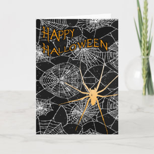happy halloween : spooky spider : card