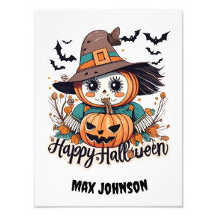 Happy Halloween - Spooky Squad Orange Black Photo Print