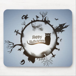 Happy Halloween Spooky Themed Mouse Mat