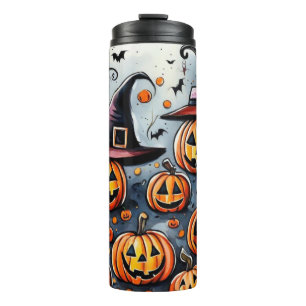 Happy Halloween spooky treat or tricks design Thermal Tumbler