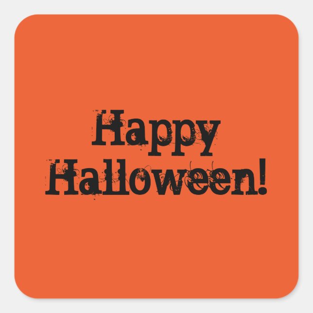 Happy Halloween Square Sticker (Front)