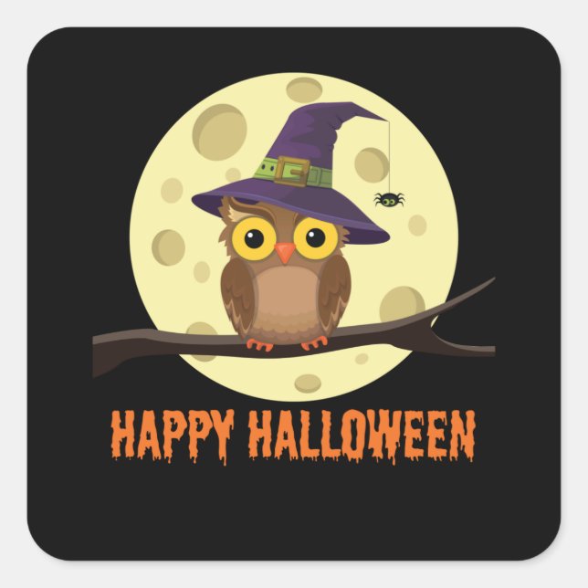 Happy Halloween Square Sticker (Front)
