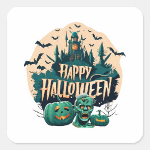 Happy Halloween Square Sticker