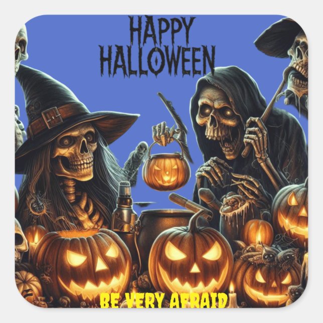 Happy Halloween Square Sticker (Front)