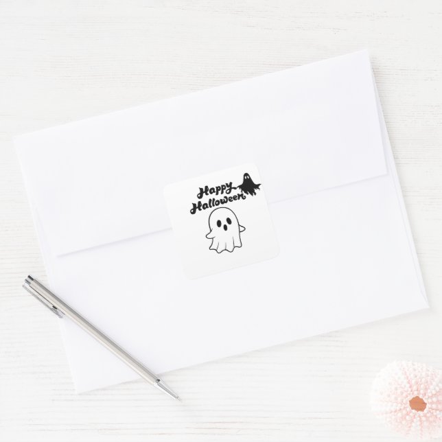 Happy Halloween  Square Sticker (Envelope)