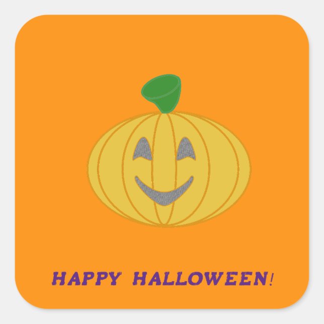 Happy Halloween Square Sticker (Front)