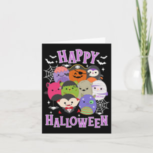 Happy Halloween Squish Squad Mallow Gifts Cute Kid Card