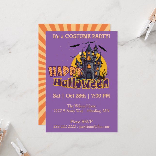 Happy Halloween Starburst (Front/Back In Situ)