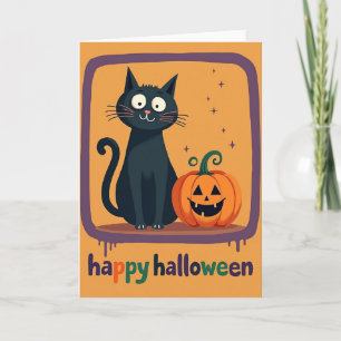 Happy Halloween Starry Scene Card