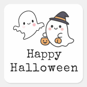Happy Halloween Sticker - Cute Kawaii Ghost