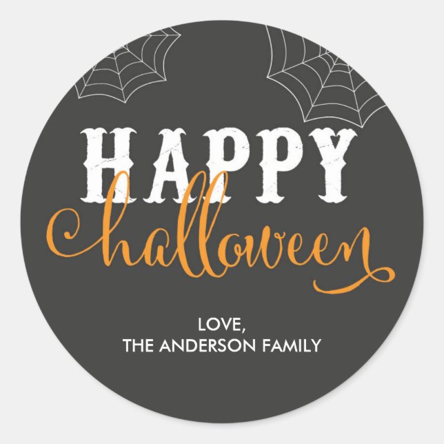 Happy Halloween Stickers / Halloween envelope seal (Front)