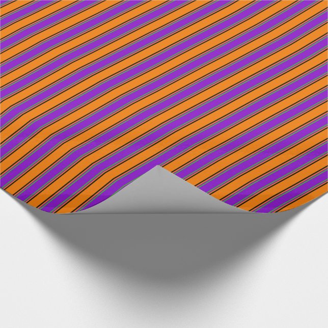 Happy Halloween Stripes Too Gift Wrap (Corner)