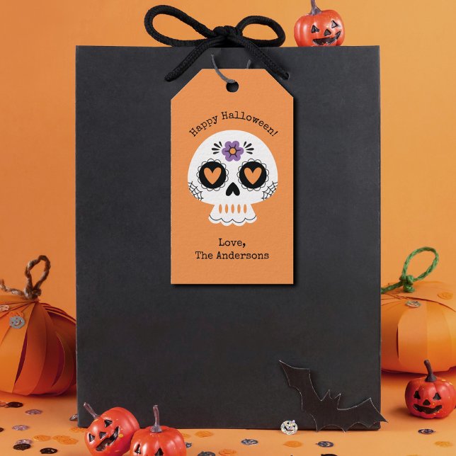 Happy Halloween Sugar Skull Gift Tags (Creator Uploaded)