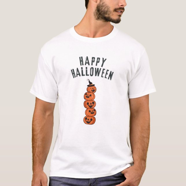 Happy Halloween T-Shirt | Spooky Fun Graphic Tee (Front)