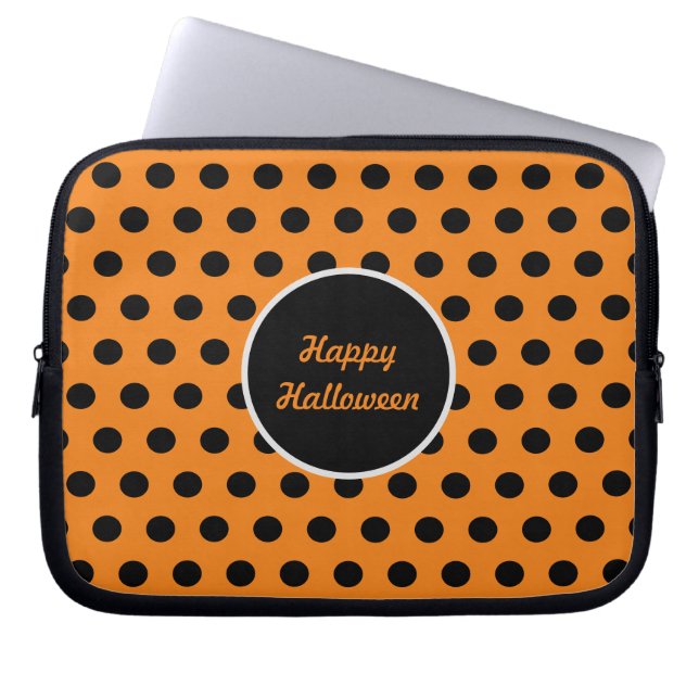 Happy Halloween Tablet Case (Orange & Black) (Front)