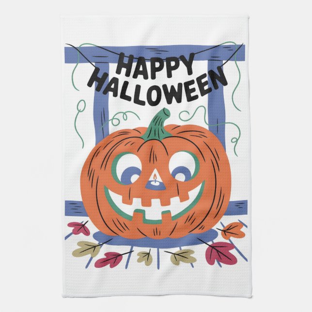 Happy Halloween Tea Towel (Vertical)