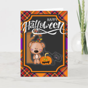 Happy Halloween Teddy Bear Card