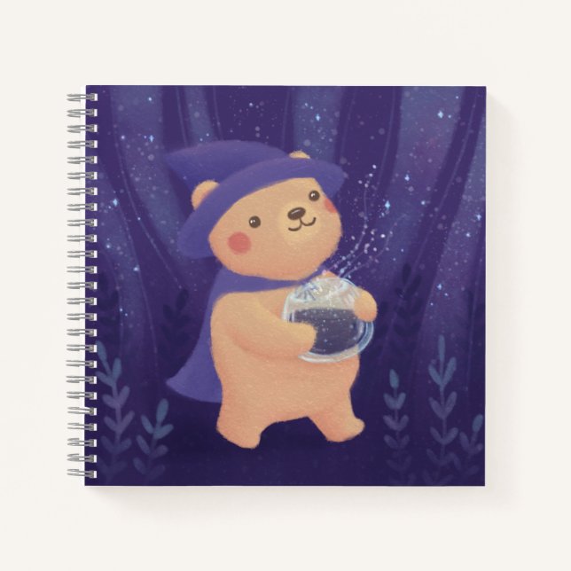 Happy Halloween: Teddy the Witch Illustration Notebook (Front)