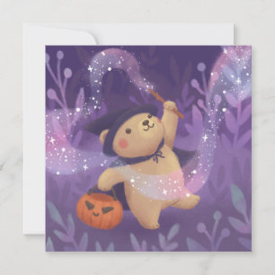 Happy Halloween: Teddy the Witch Invitation