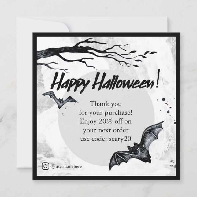 Happy Halloween thank you card (Front)