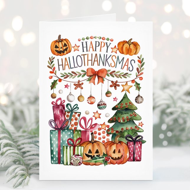 Happy Halloween, Thanksgiving Christmas Card (Creator Uploaded)
