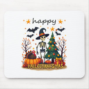 Happy Halloween Thanksgiving Christmas Party Match Mouse Mat