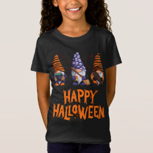 Happy Halloween Three Gnomes Funny Cute Gnome T-Shirt
