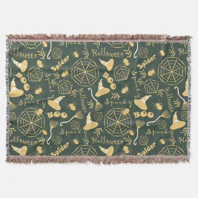 Happy Halloween Throw Blanket (Front)