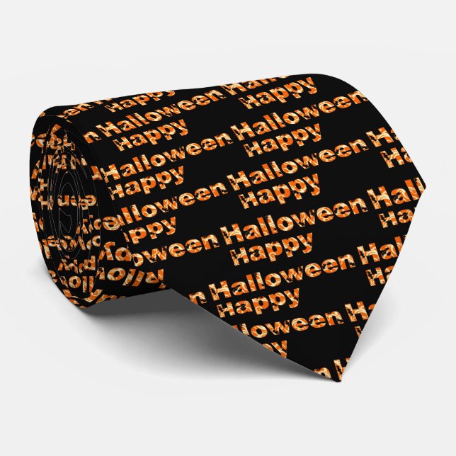 Happy Halloween Tie (Rolled)