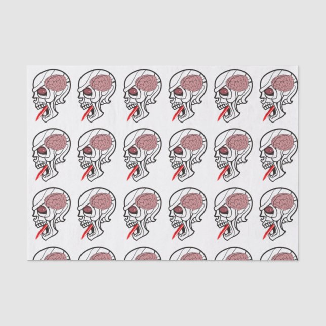 Happy Halloween Tissue Paper, Brain Paper (Front)