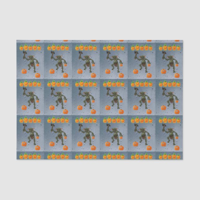 Happy Halloween Tissue Paper, Goblin Tissue Paper (Front)