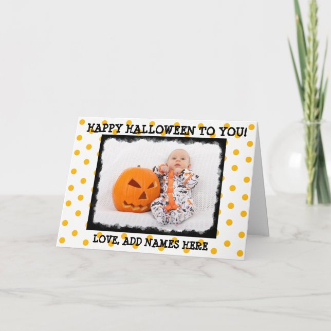 Happy Halloween to you, Personalised Photo Card (Front)