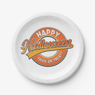 Happy Halloween Tock or Treat? Paper Plate