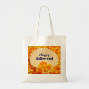 Happy Halloween Tote Bags Candy Corn Shell