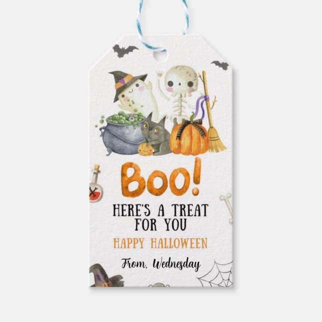 Happy Halloween Treat Gift Tag  (Front)