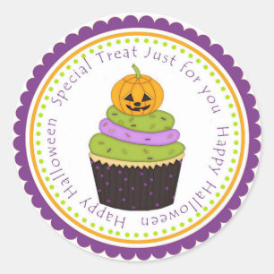 Happy Halloween Treat Gift Tag Label Sticker