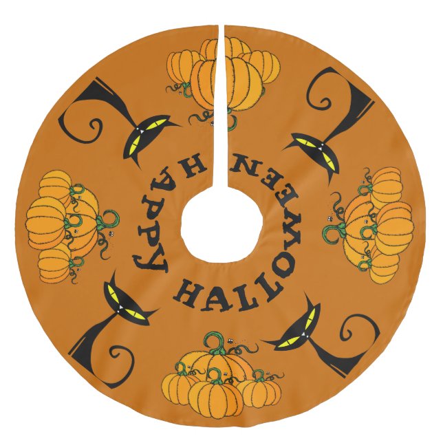Happy Halloween Tree Skirt (Front)