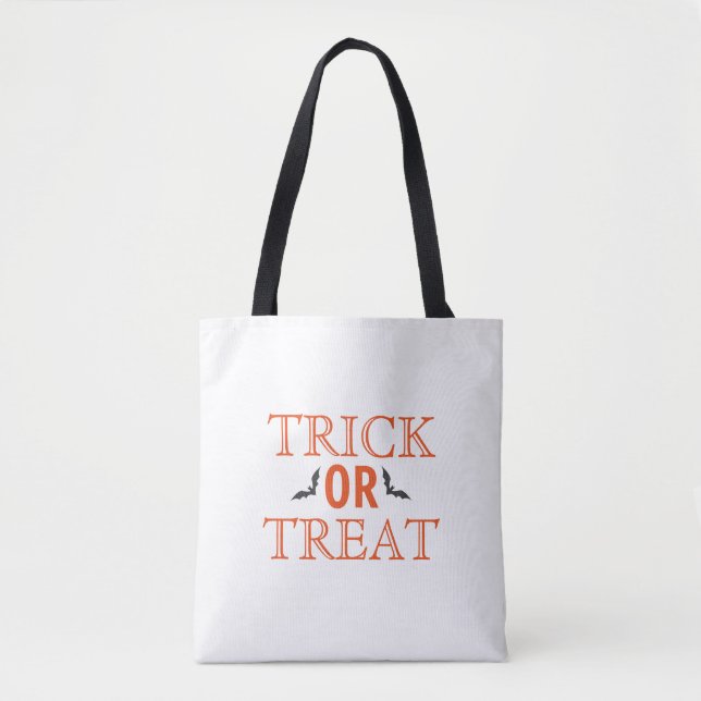 Happy Halloween Trick or Treat Bats Tote Bag (Front)